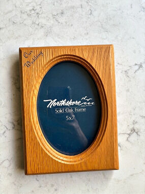 Northshore Our Wedding Solid Oak Picture Frame 5x7 Vintage
